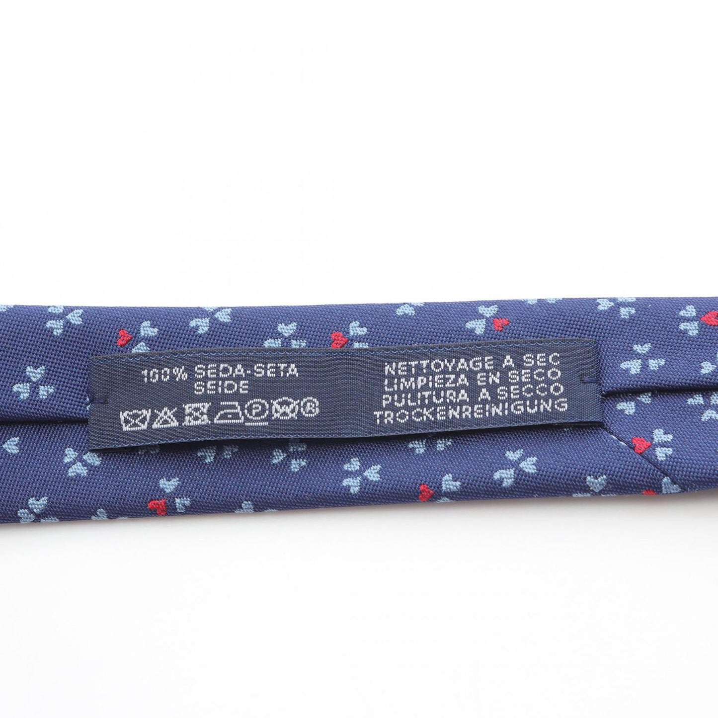 HERMES Silk Tie in Blue and Red - Unused Luxury Accessory