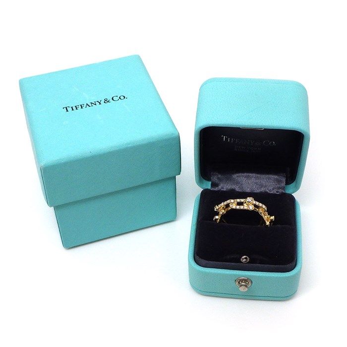 Tiffany & Co. Hardware Link Full Circle Diamond Ring 1.32ct K18YG