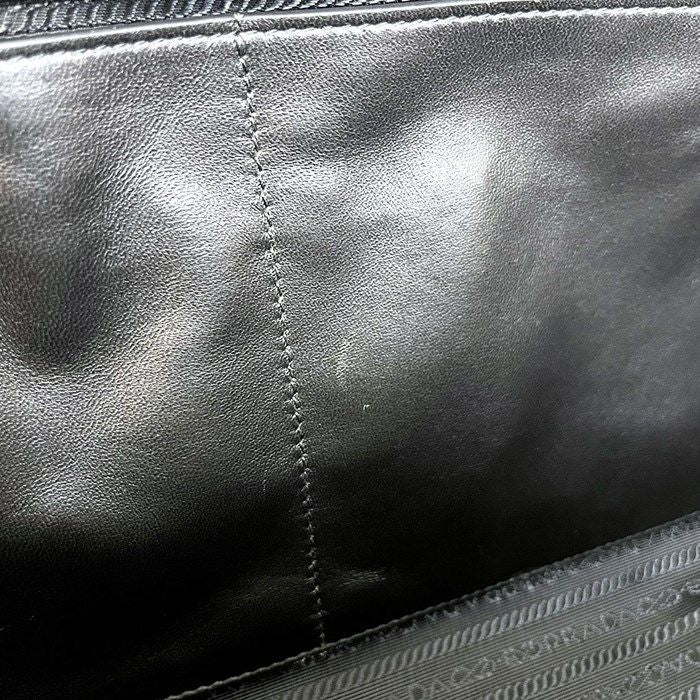 PRADA Re-Edition 1978 Large Tote Bag in Black Nylon & Saffiano Leather