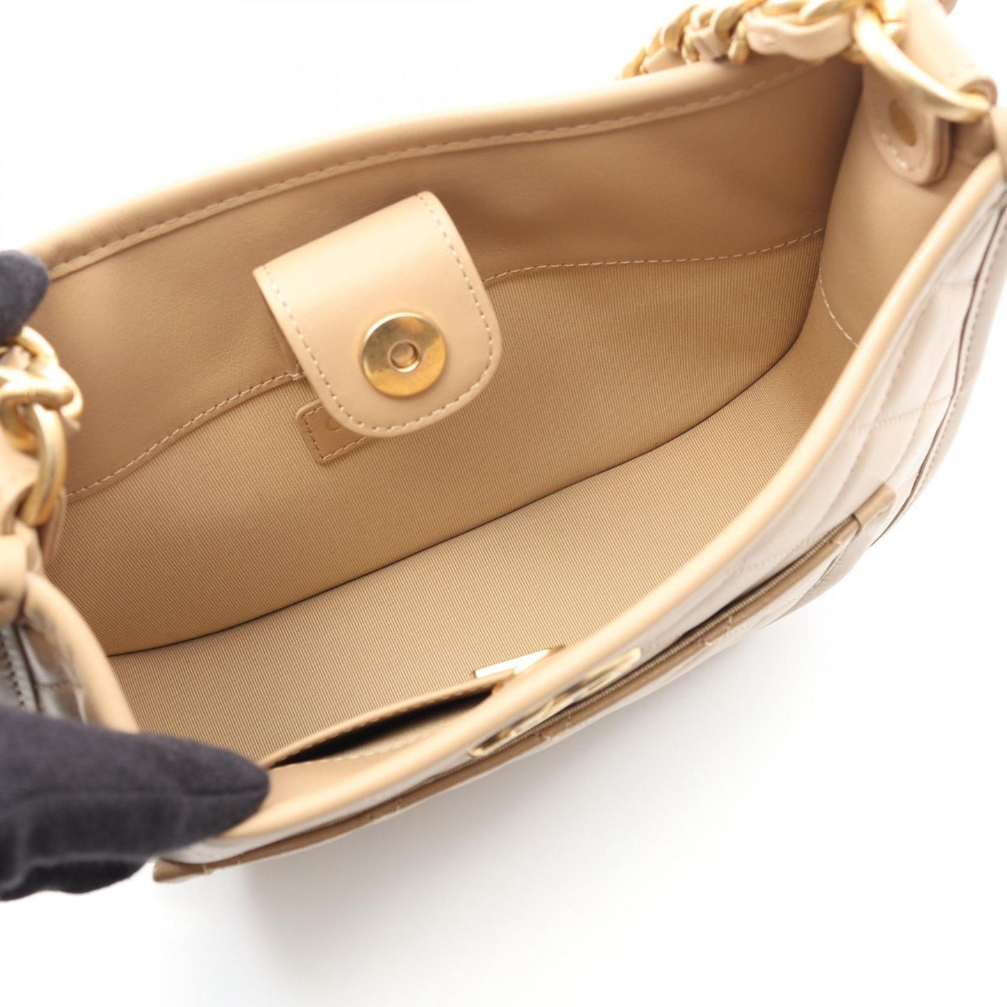 CHANEL Matelassé Beige Leather Shoulder Bag AS4666 - Timeless Elegance