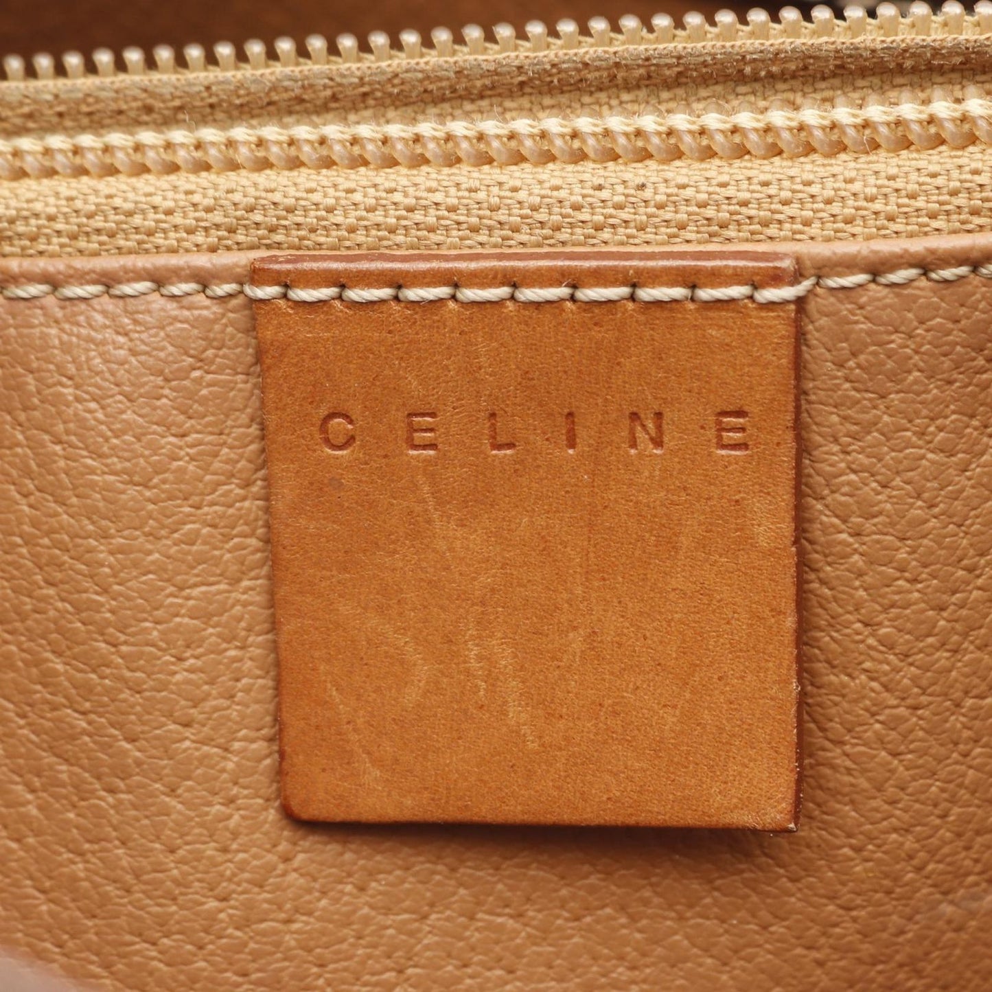 CELINE Macadam Tote Bag in Dark Brown PVC Coated Canvas