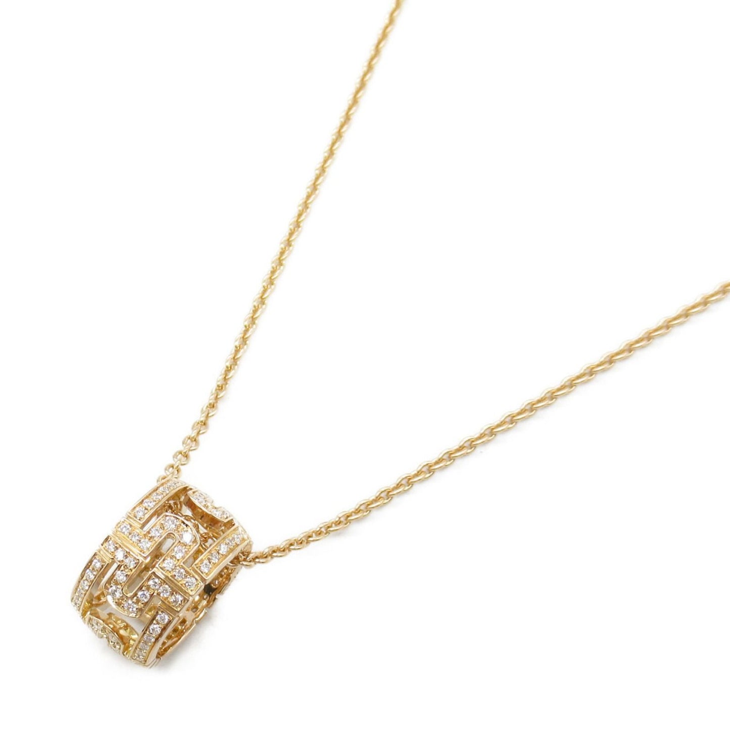 BVLGARI Open Parentesi Diamond Necklace in K18 Pink Gold