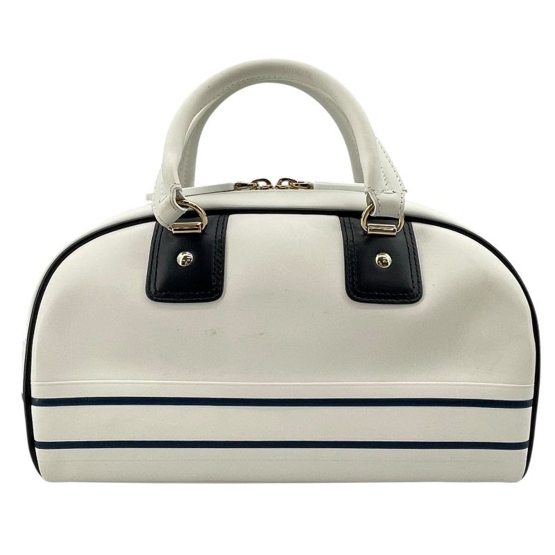 Christian Dior Vibe Small Bowling Bag in White Leather