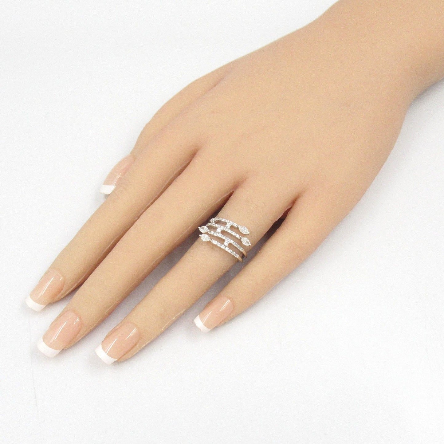 Exquisite K18WG Diamond Ring - 0.62ct Elegance