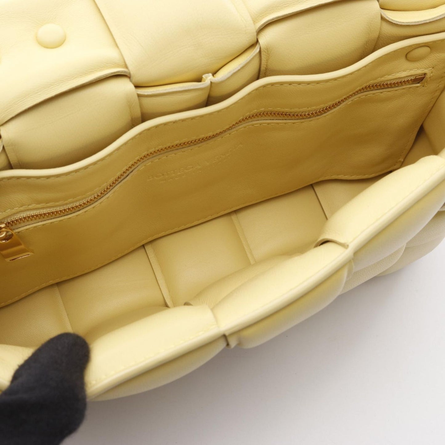 Bottega Veneta The Chain Cassette Shoulder Bag in Pastel Yellow