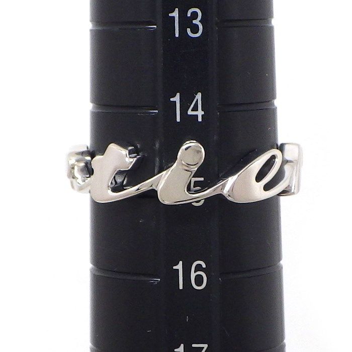 Cartier Signature Logo Ring in K18 White Gold - Size 15