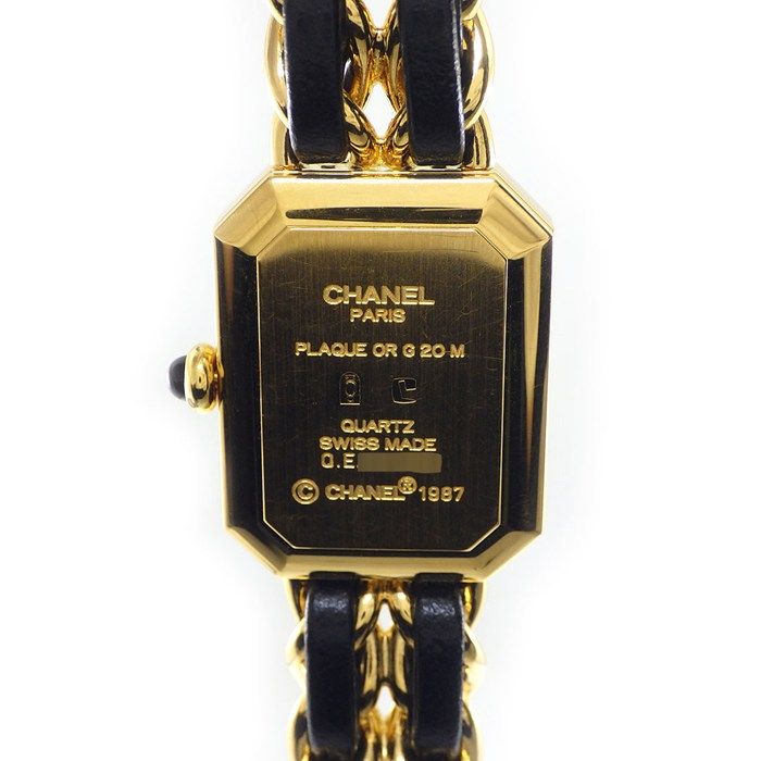Chanel Premiere L H0001 Octagonal Black Dial Quartz Watch