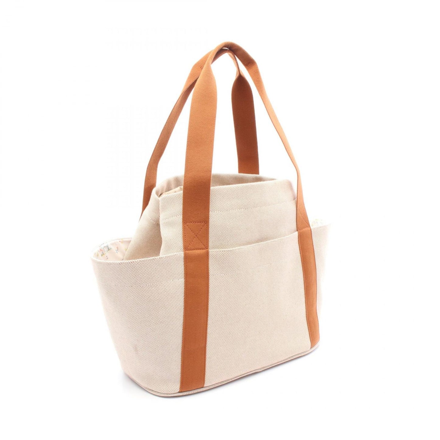 HERMES Cabriole Tote Bag - Exquisite Brown Canvas Luxury