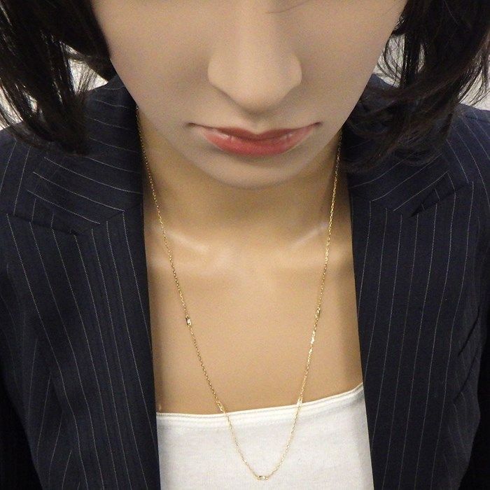 Elegant 5-Motif Diamond Necklace in K18 Yellow Gold