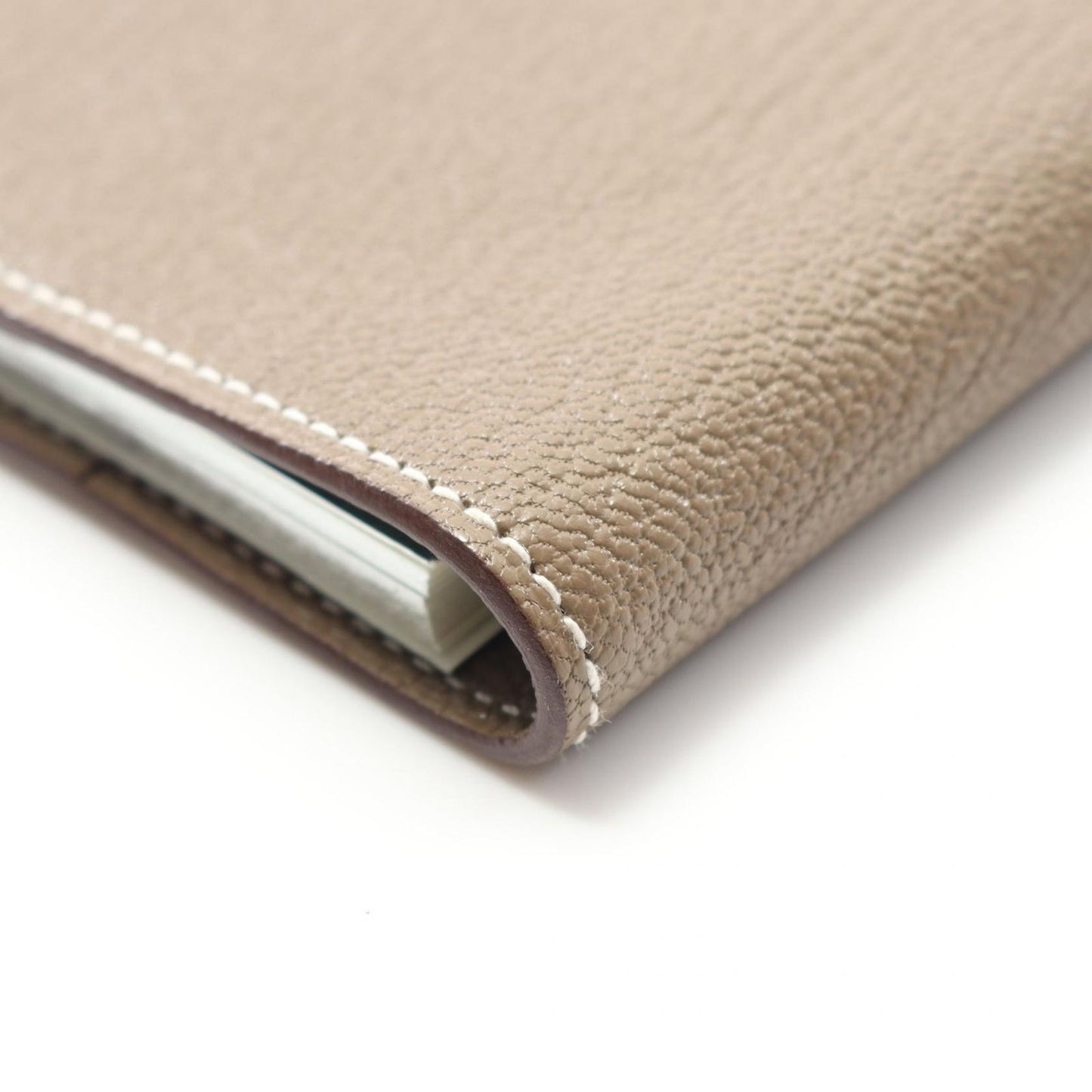 HERMES Agenda GM Etoupe Leather Cover - Exquisite Craftsmanship