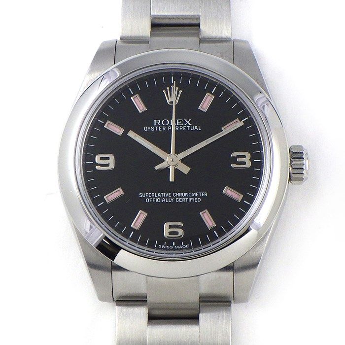 Rolex Oyster Perpetual 31mm 177200 - Pink Roulette, Black Dial