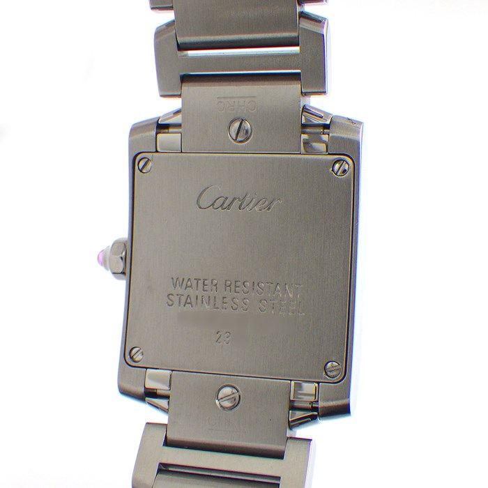Cartier Tank Française SM W51028Q3 - Pink Dial, Shell, Stainless Steel