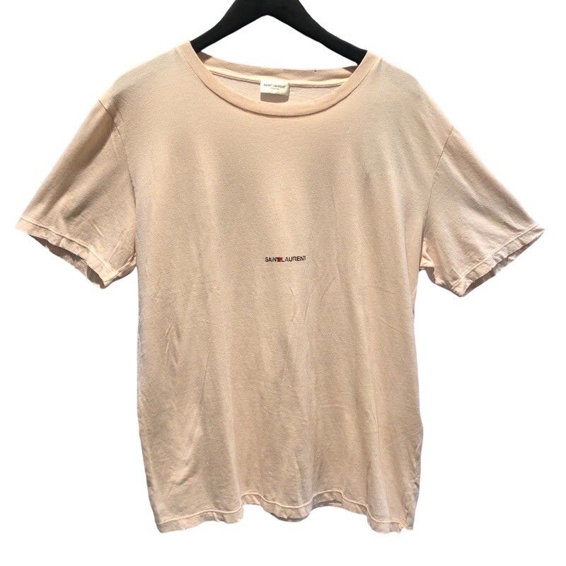 SAINT LAURENT Logo Print Cotton T-Shirt - M
