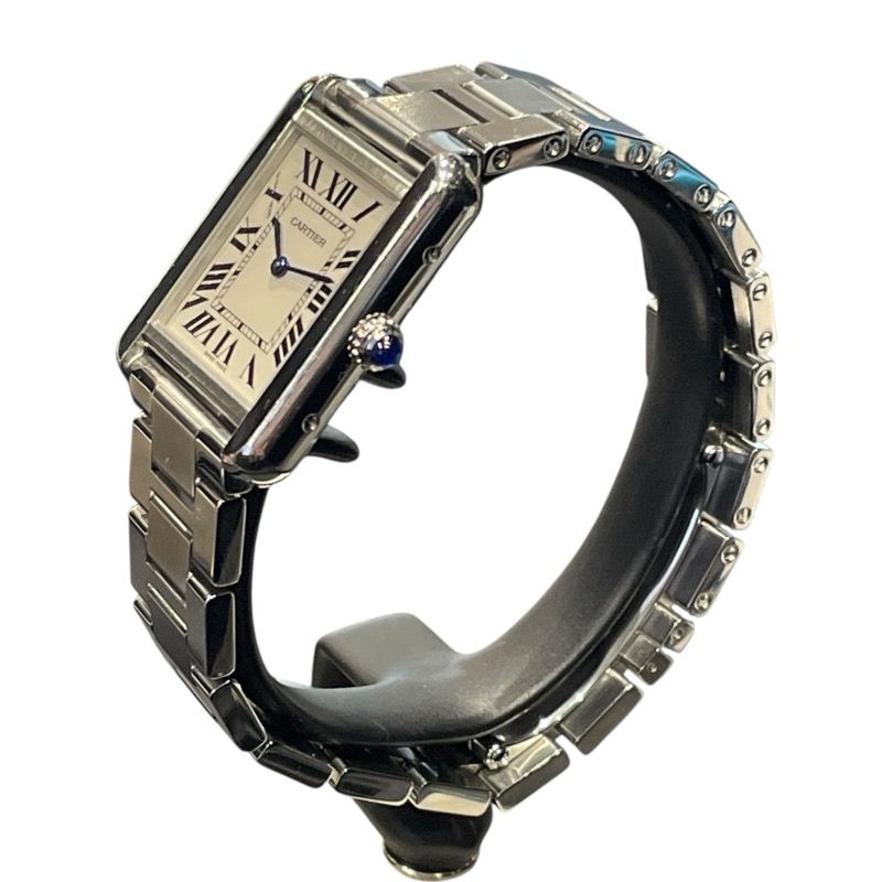 Cartier Tank Solo SM W5200013 White SS Quartz Ladies Watch