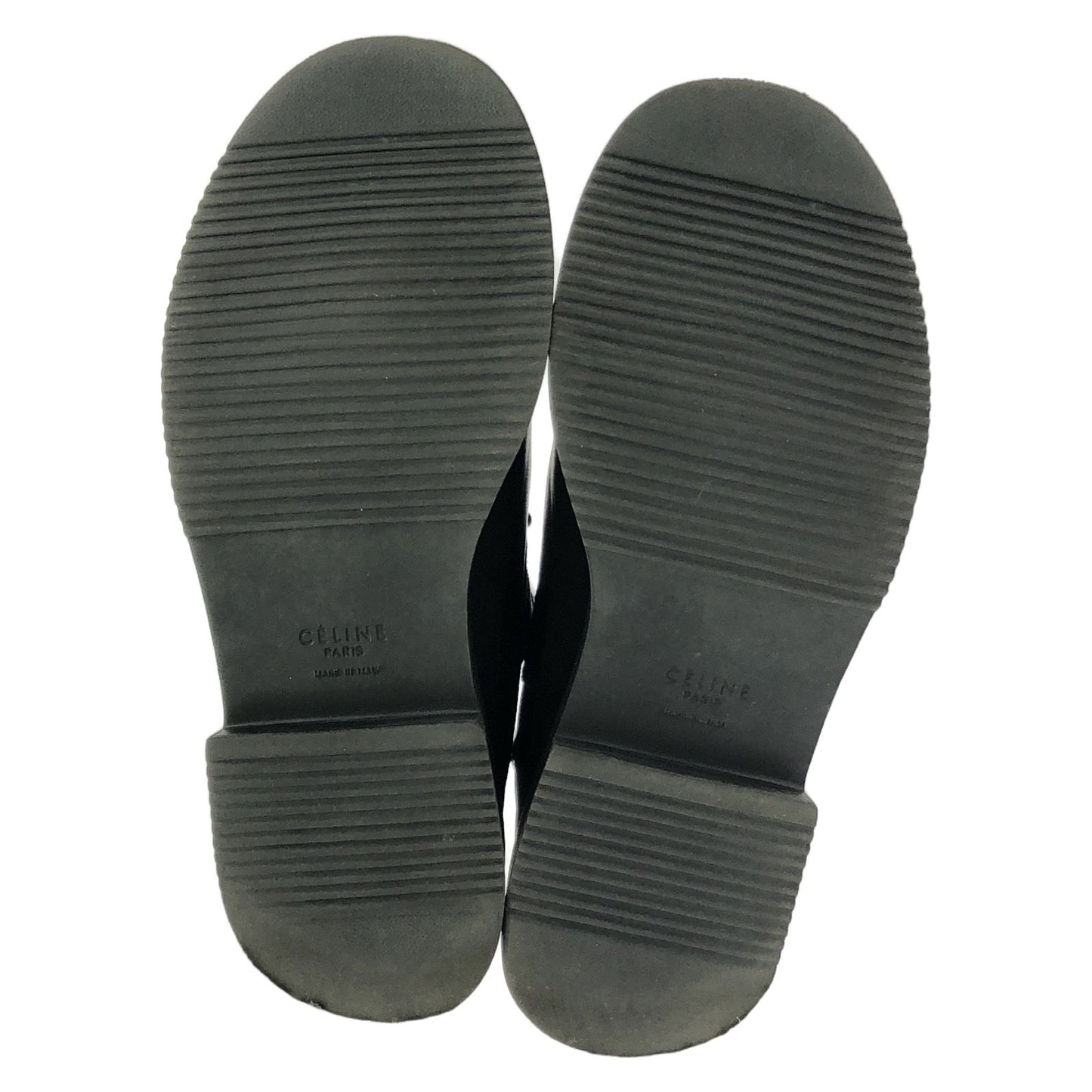 CELINE Black Leather Boots - Timeless Elegance in Size 37.5