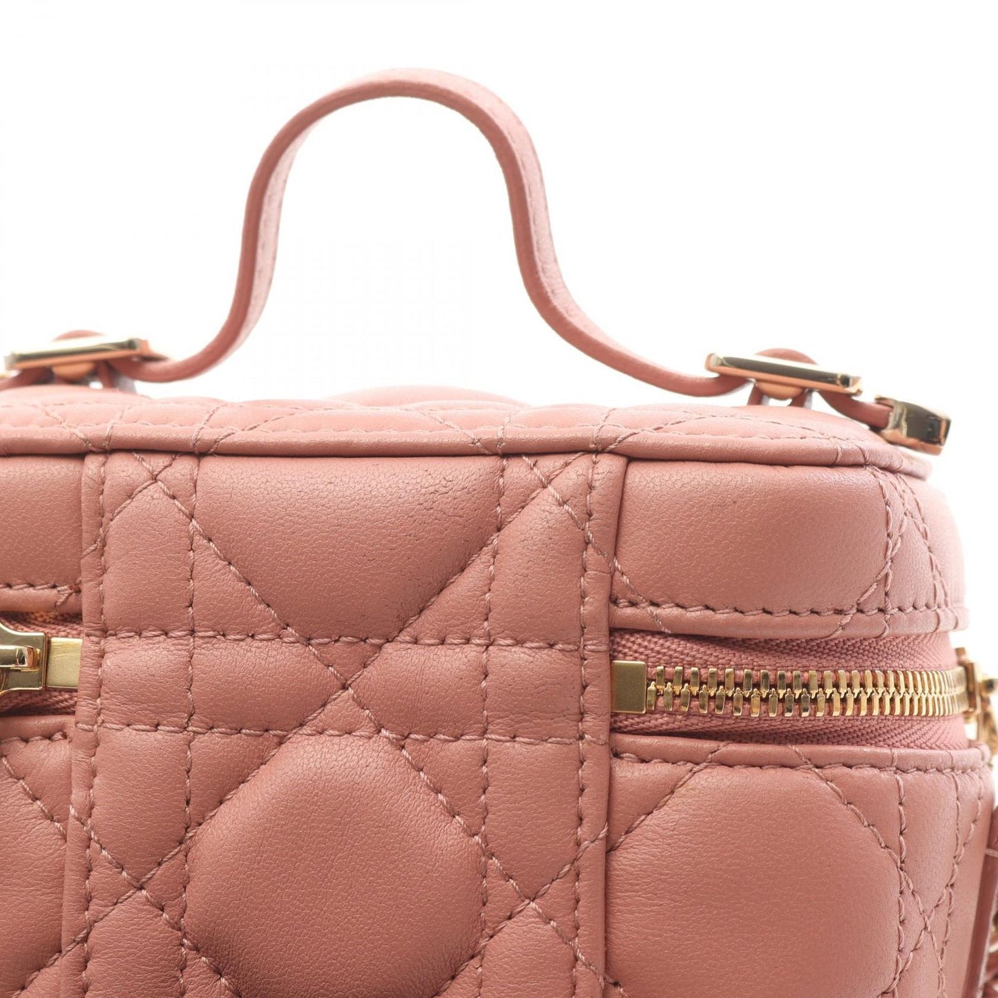 Dior Lady Dior Micro Vanity Bag in Mauve Pink Leather