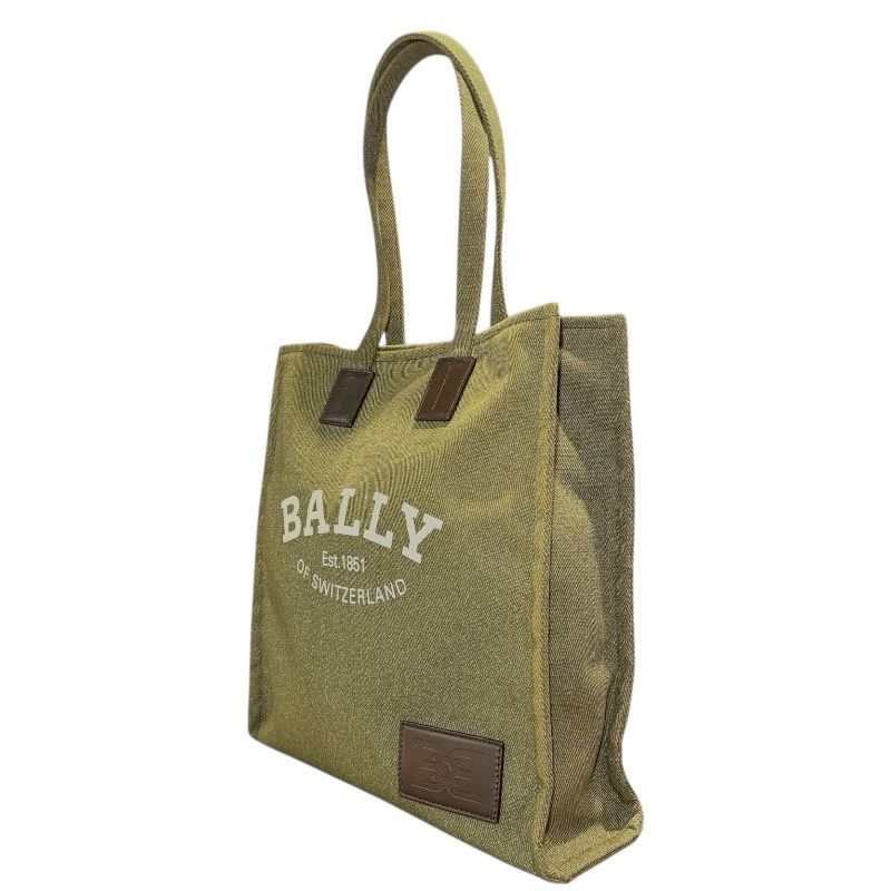 BALLY Khaki Canvas Tote Bag - Timeless Elegance for Men