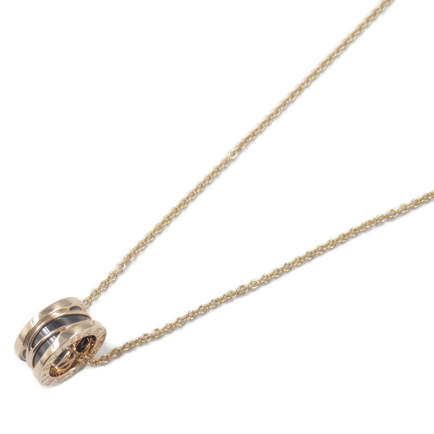 BVLGARI B-zero1 Ceramic Necklace in K18 Pink Gold