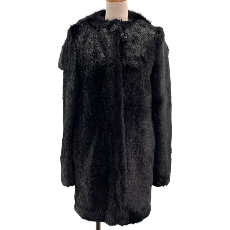 Stella McCartney Black Faux Fur Coat - Timeless Elegance