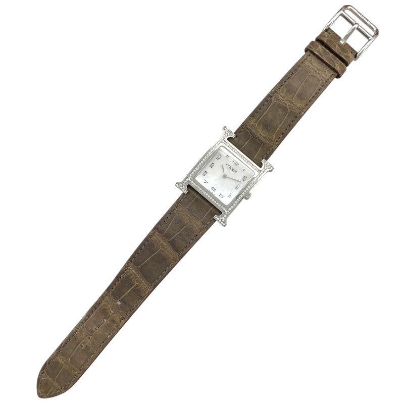 HERMES H-Watch White Shell HH1.531 - Exquisite Ladies' Timepiece