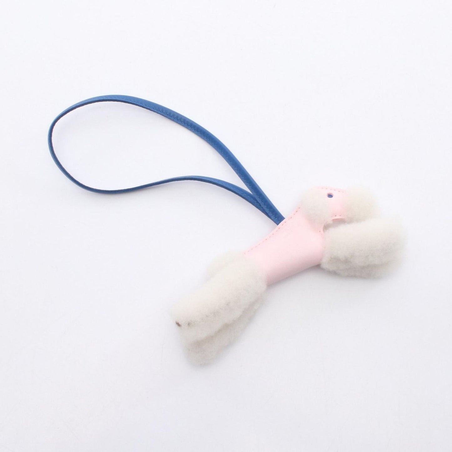 HERMES Buddy Charm in Rose Darlin & Blue France - Unused Luxury Accessory