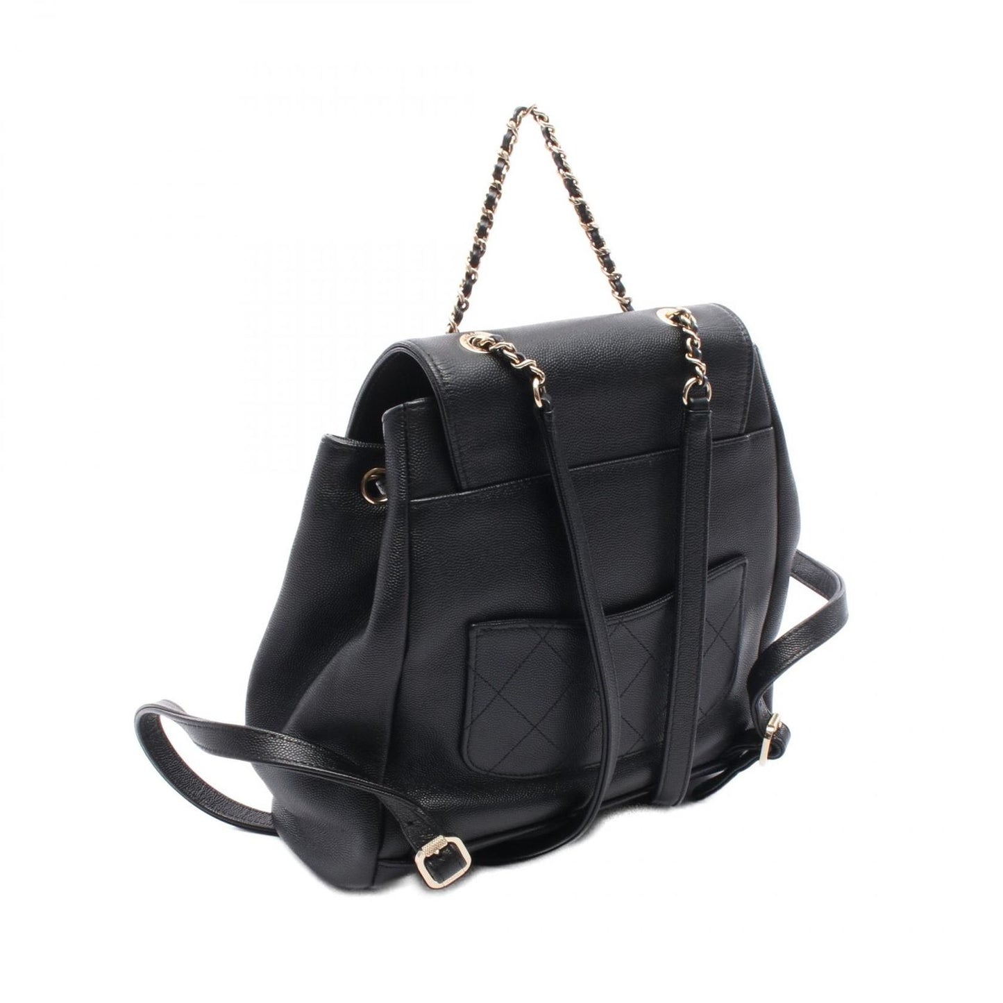 CHANEL Business Affinity Matelassé Backpack in Black Leather