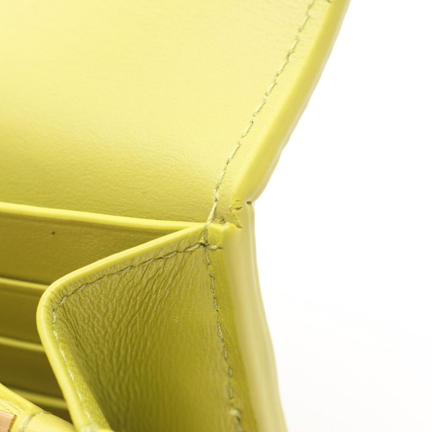 Bottega Veneta Maxi Intrecciato Leather Wallet in Yellow Green