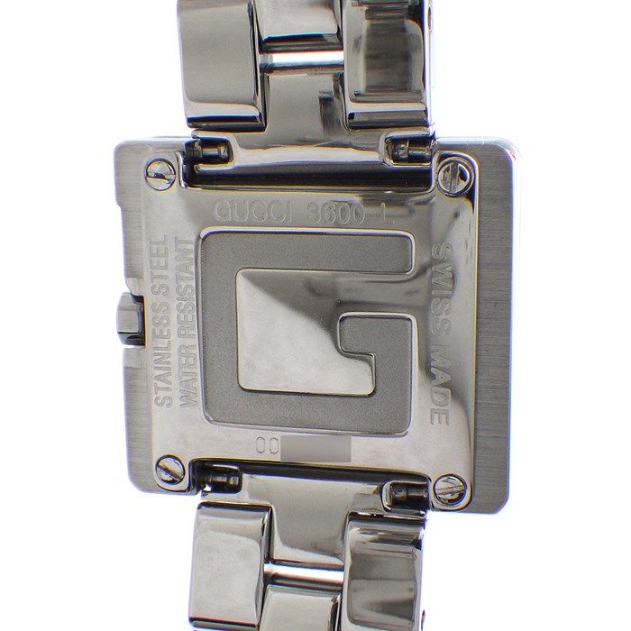 GUCCI G Square 3600L Black Dial Stainless Steel Quartz Watch