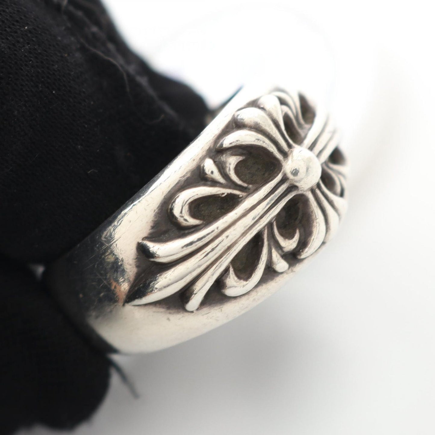 CHROME HEARTS Floral Cross Ring in Silver 925 - Size 25