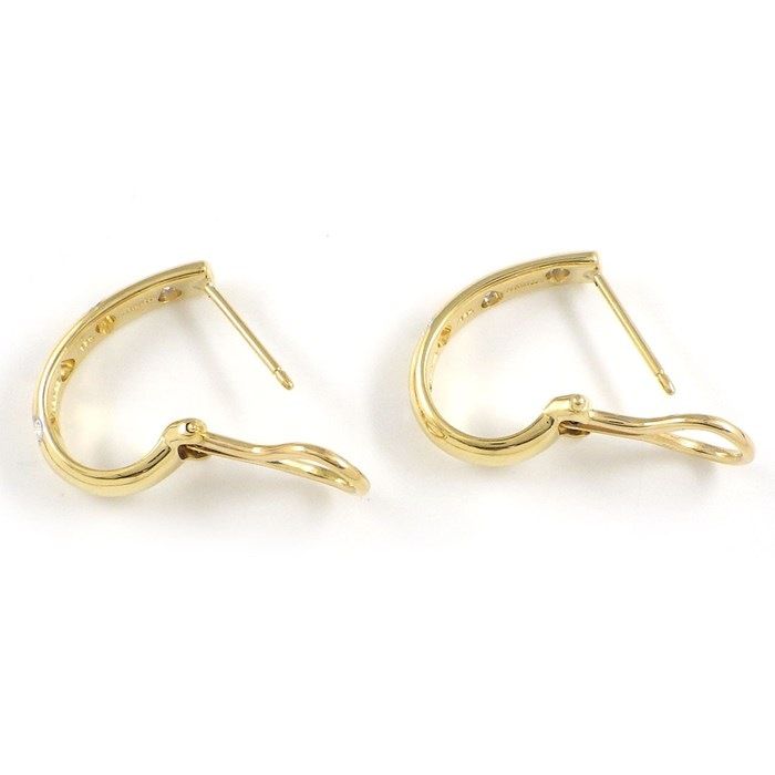 Tiffany & Co. Dots Drop Hoop Earrings with Diamonds in 18K Yellow Gold