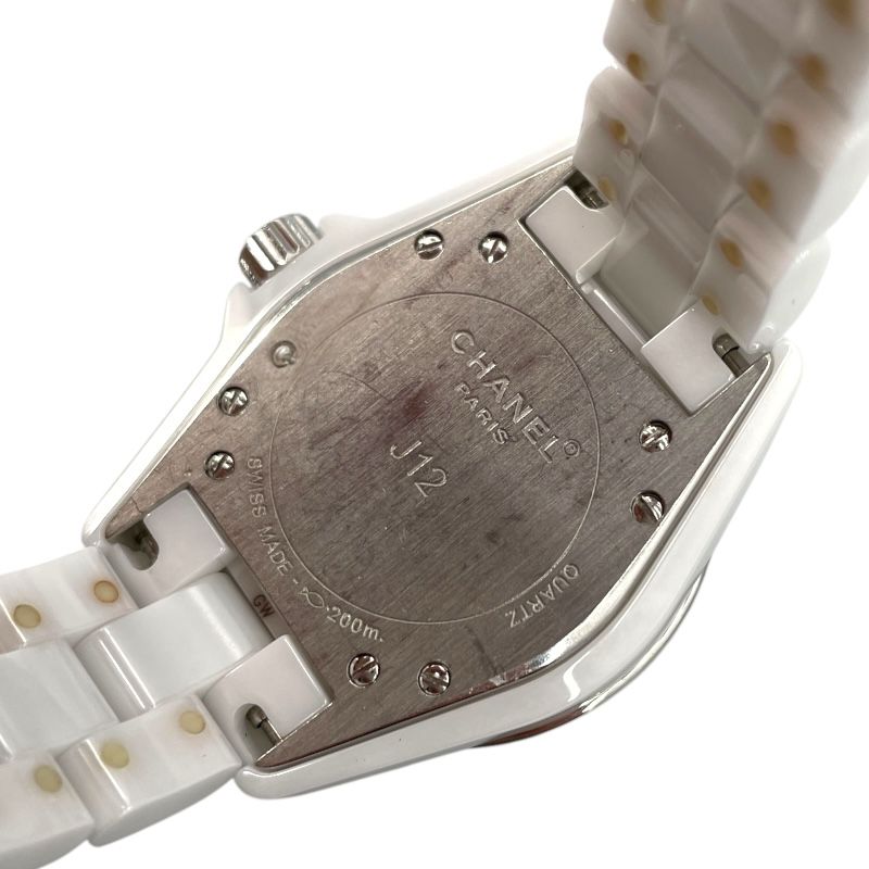 CHANEL J12 33MM H0967 White Ceramic/SS Ladies Watch