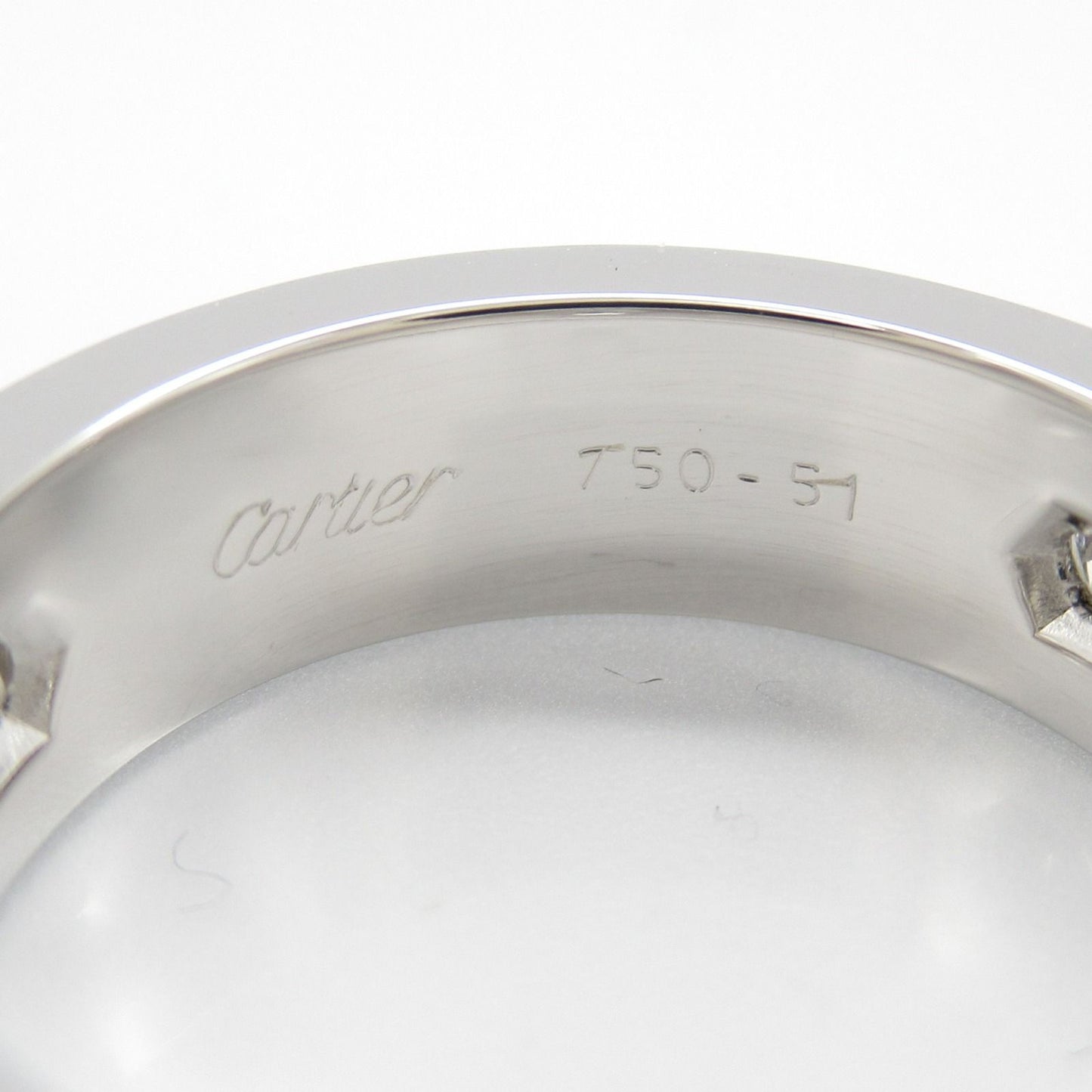 Cartier Love Ring 3PD K18WG Diamond - Timeless Elegance