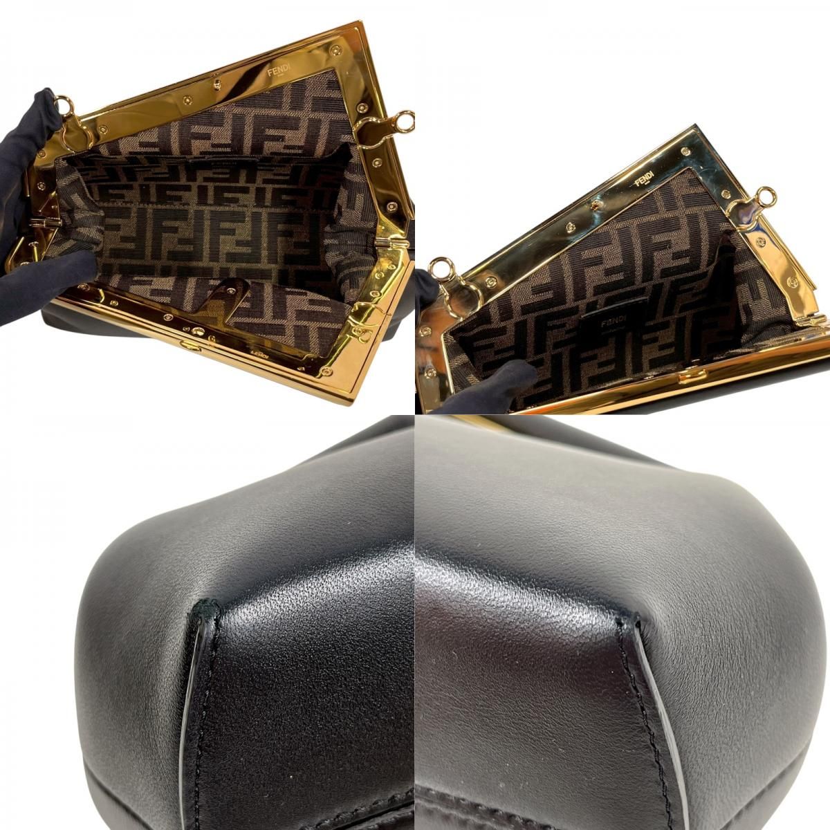 Fendi First Small Black Leather Shoulder Bag - Exquisite Craftsmanship