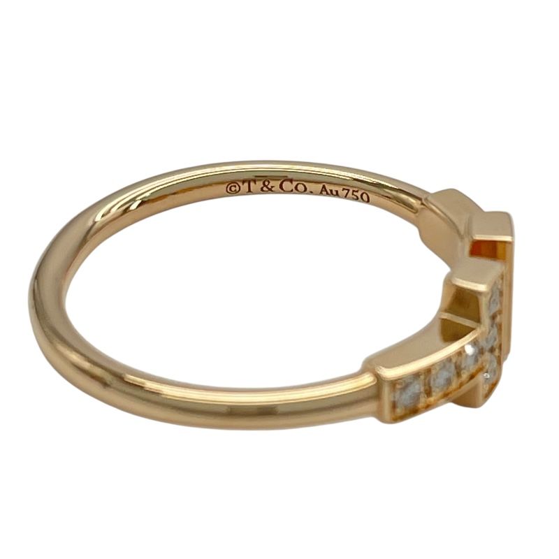 Tiffany & Co. T Wire Diamond Ring in 18K Pink Gold - Size 10