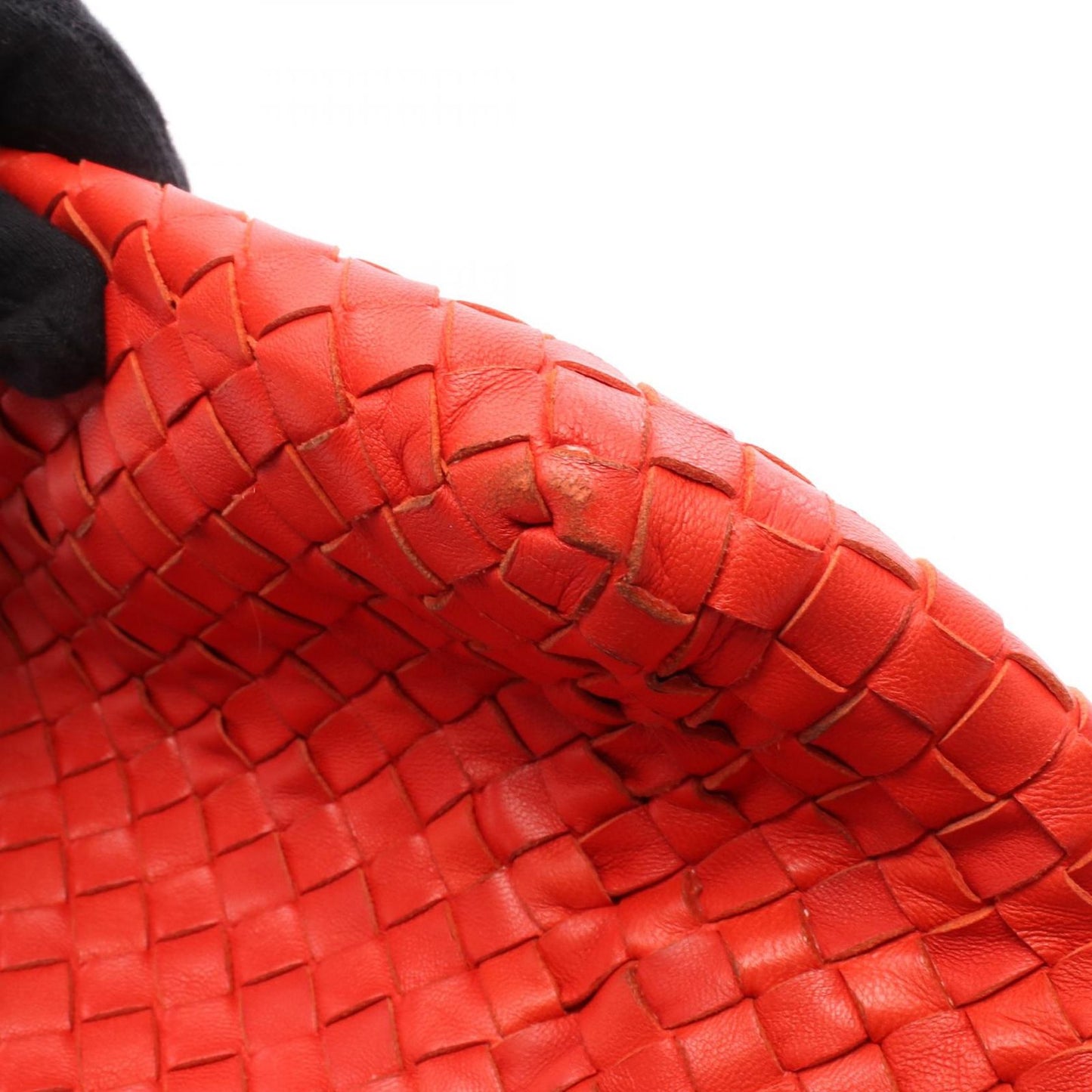 Bottega Veneta Intrecciato Red Leather Shoulder Bag