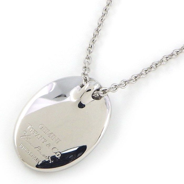 Tiffany & Co. Madonna Gemini Oval Necklace in Platinum PT950