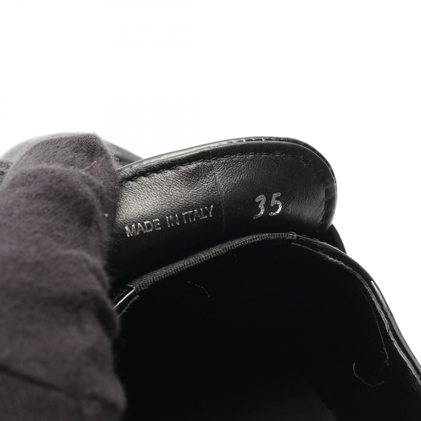 PRADA Triangle Logo Loafers in Black Patent Leather - Unworn Luxury