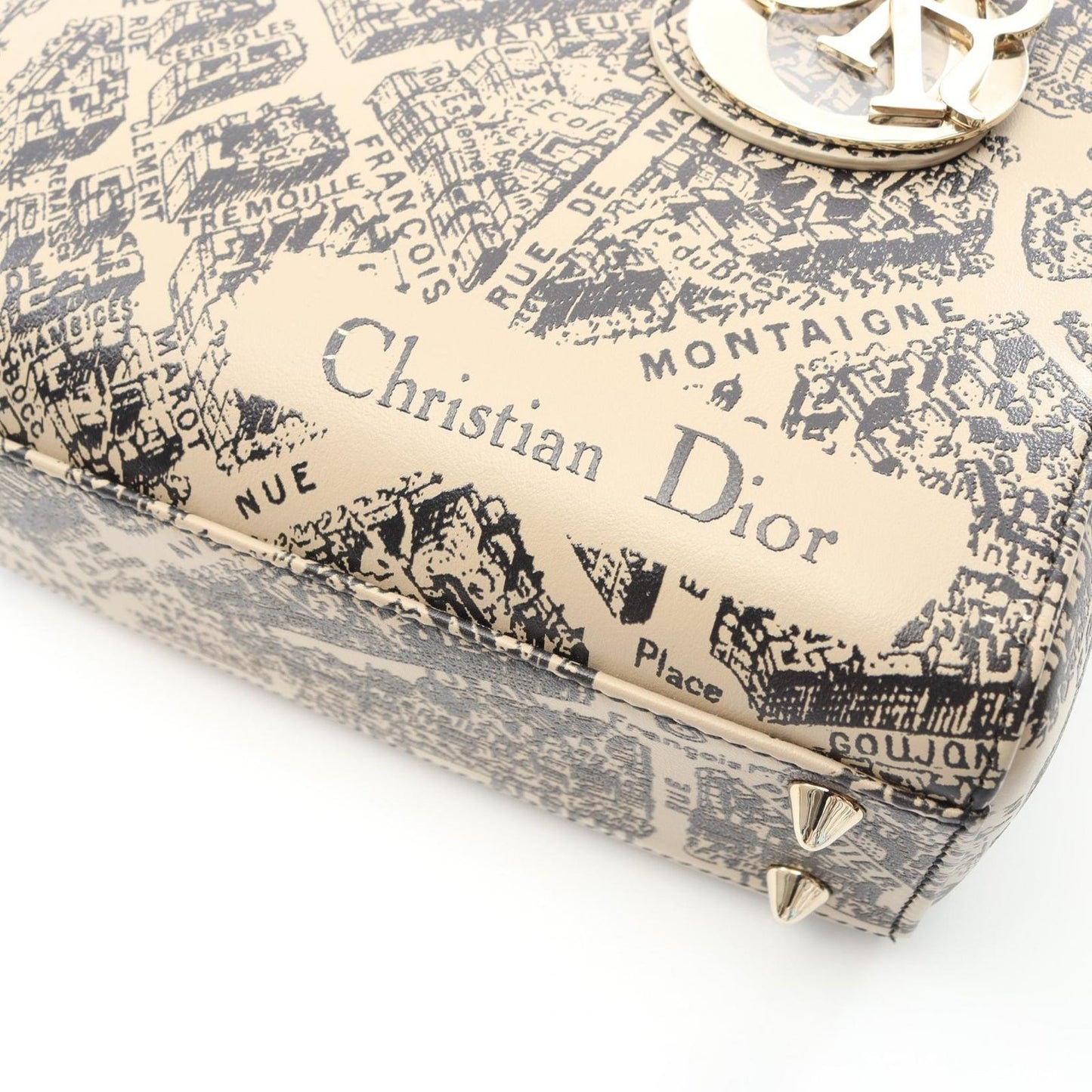 Dior Lady Dior Small Handbag in Greige/Black Leather - Exquisite Craftsmanship