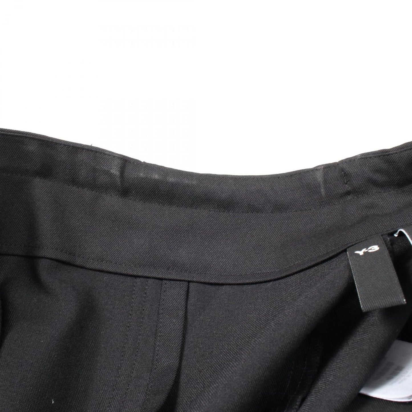 Y-3 Refined Woven Wide Leg Pants - Black Wool Elegance