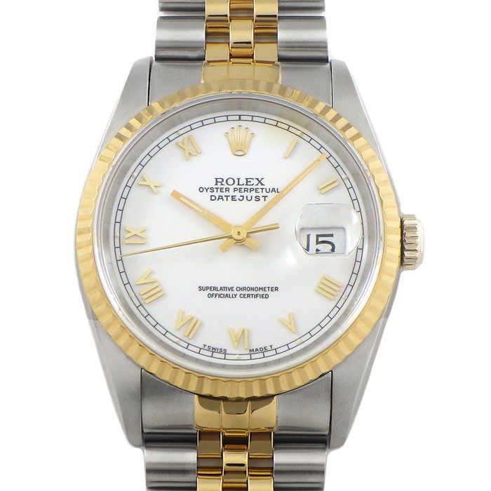 Rolex Datejust 16233 - 1991 White Dial, Fluted Bezel, Jubilee Bracelet