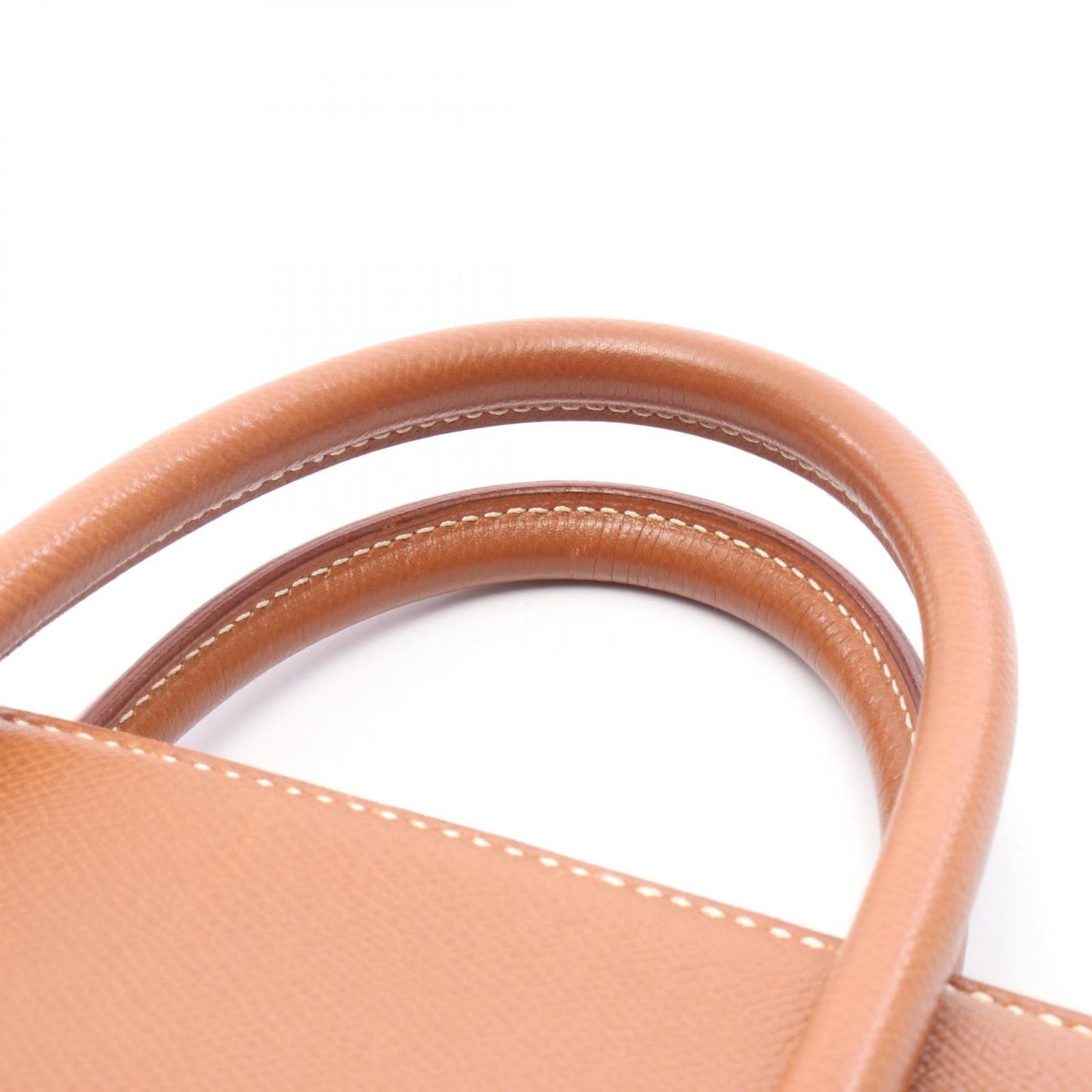 HERMES Haut à Courroies 32 Handbag in Gold Leather