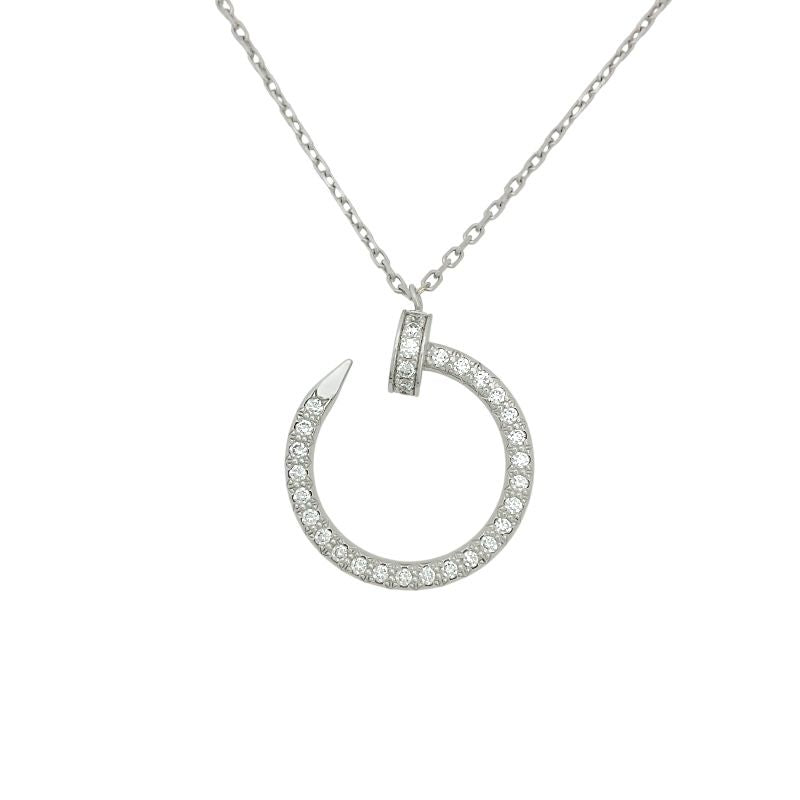 Cartier Juste un Clou Diamond Necklace in 18K White Gold