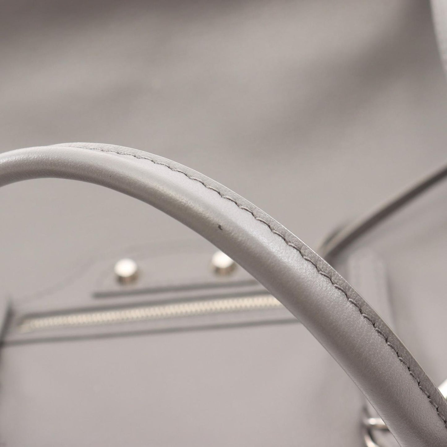 Balenciaga Paper B4 Zip Around Tote Bag in Gray Leather