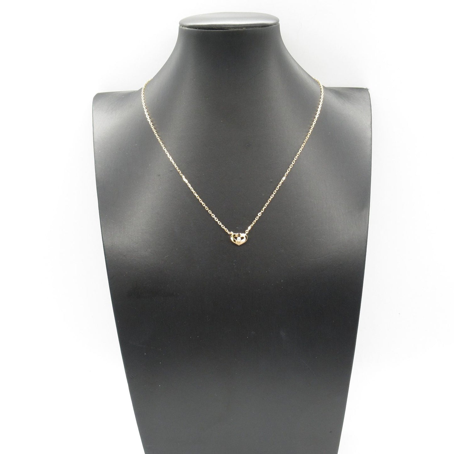 CARTIER C Heart Diamond Necklace in 18K Pink Gold - 39.5cm