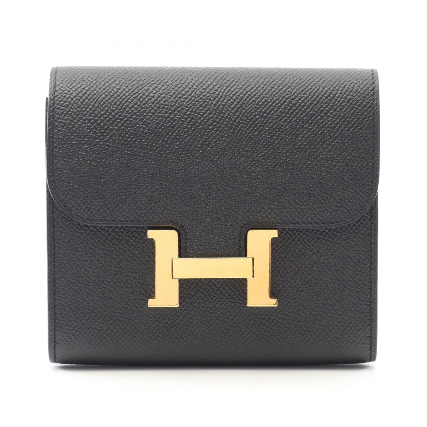 HERMES Constance Compact Wallet in Black - Timeless Elegance