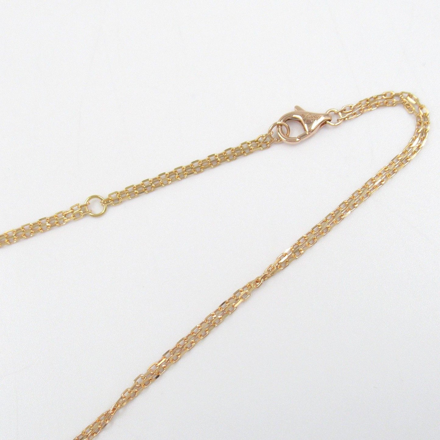 CARTIER Love Circle Necklace in K18 Pink Gold with Diamonds