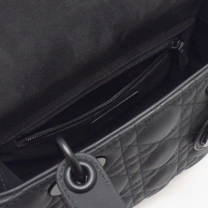 Dior Lady Dior My ABC Small Tote Bag in Black Ultra Matte Calfskin