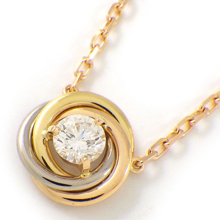 Cartier Trinity Necklace with Diamond - 18K Gold Tri-Color Elegance