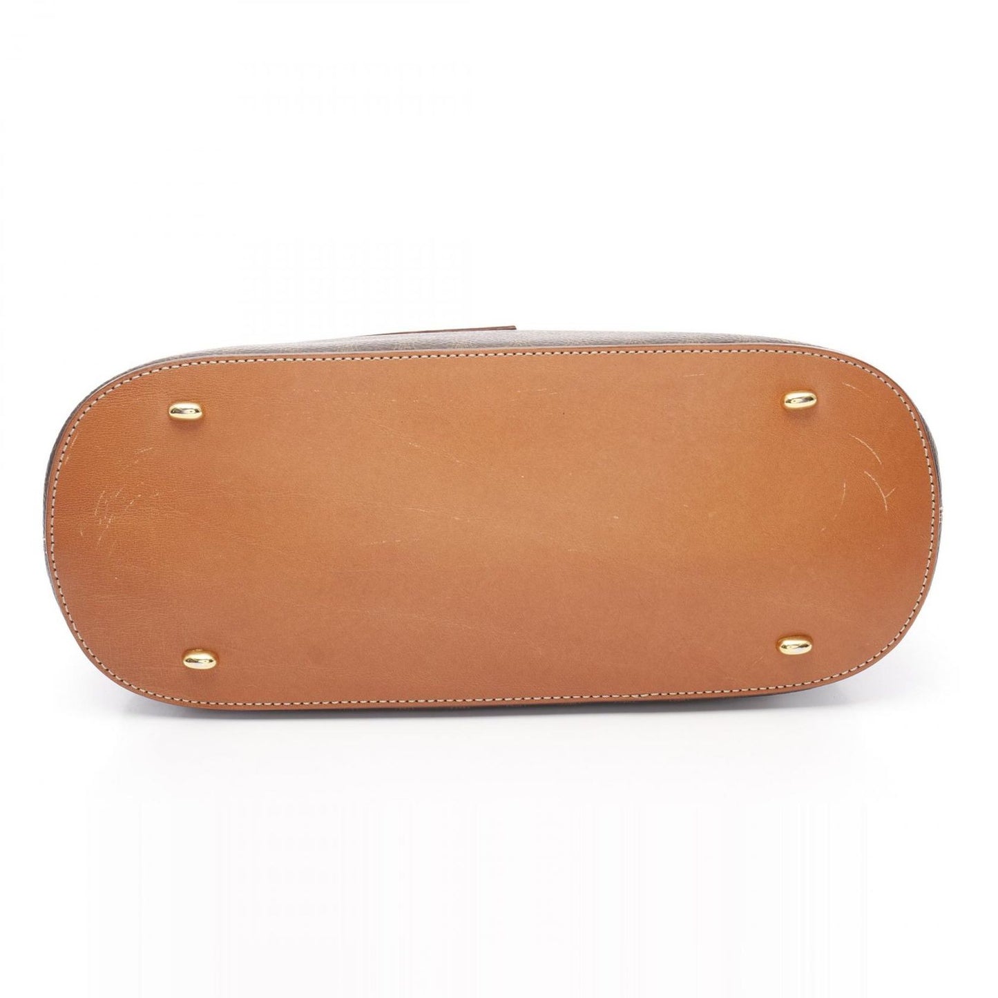 CELINE Macadam Handbag in Dark Brown PVC Coated Canvas