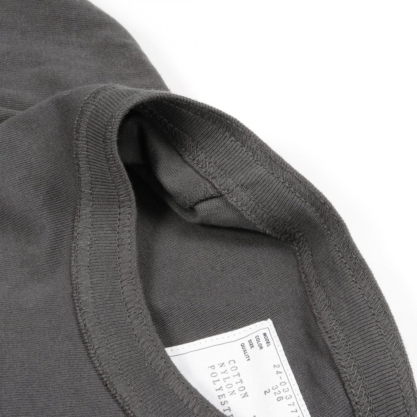 Sacai Cotton T-Shirt - Timeless Gray Elegance for Men